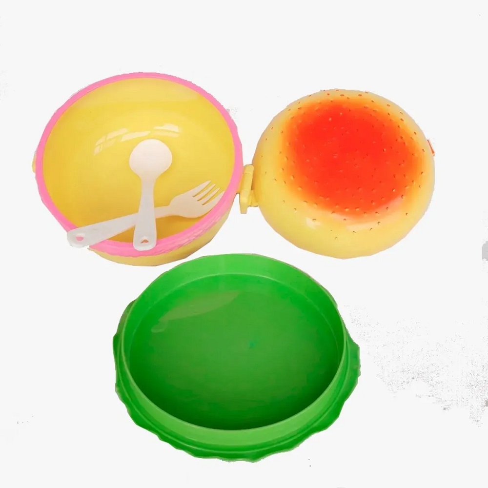 SET DE 2 LONCHERA EN FORMA DE HAMBURGUESA TÁPER FIAMBRERO - 3