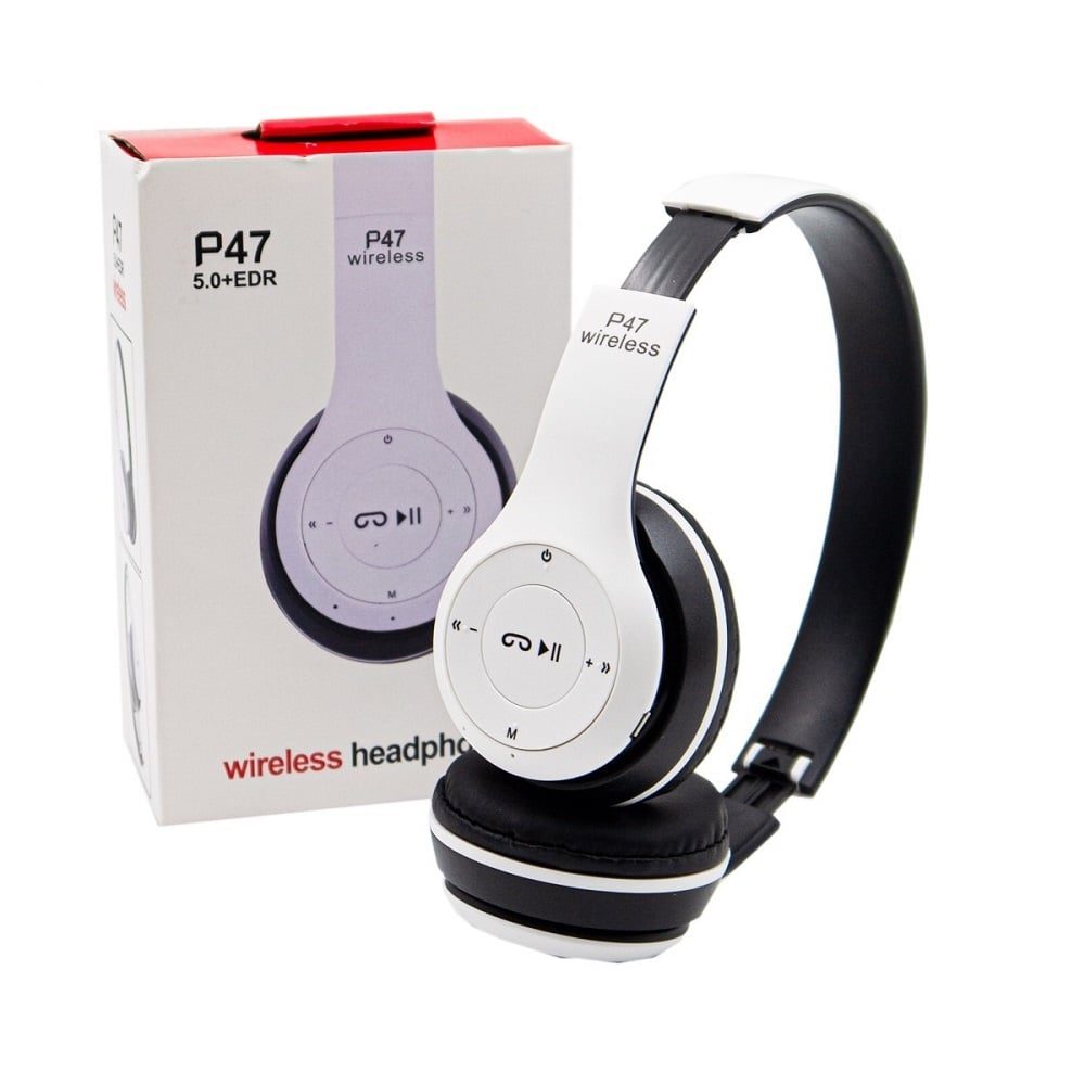 AUDIFONO DE VINCHA AURICULAR INALAMBRICO P47 AZUL - 1