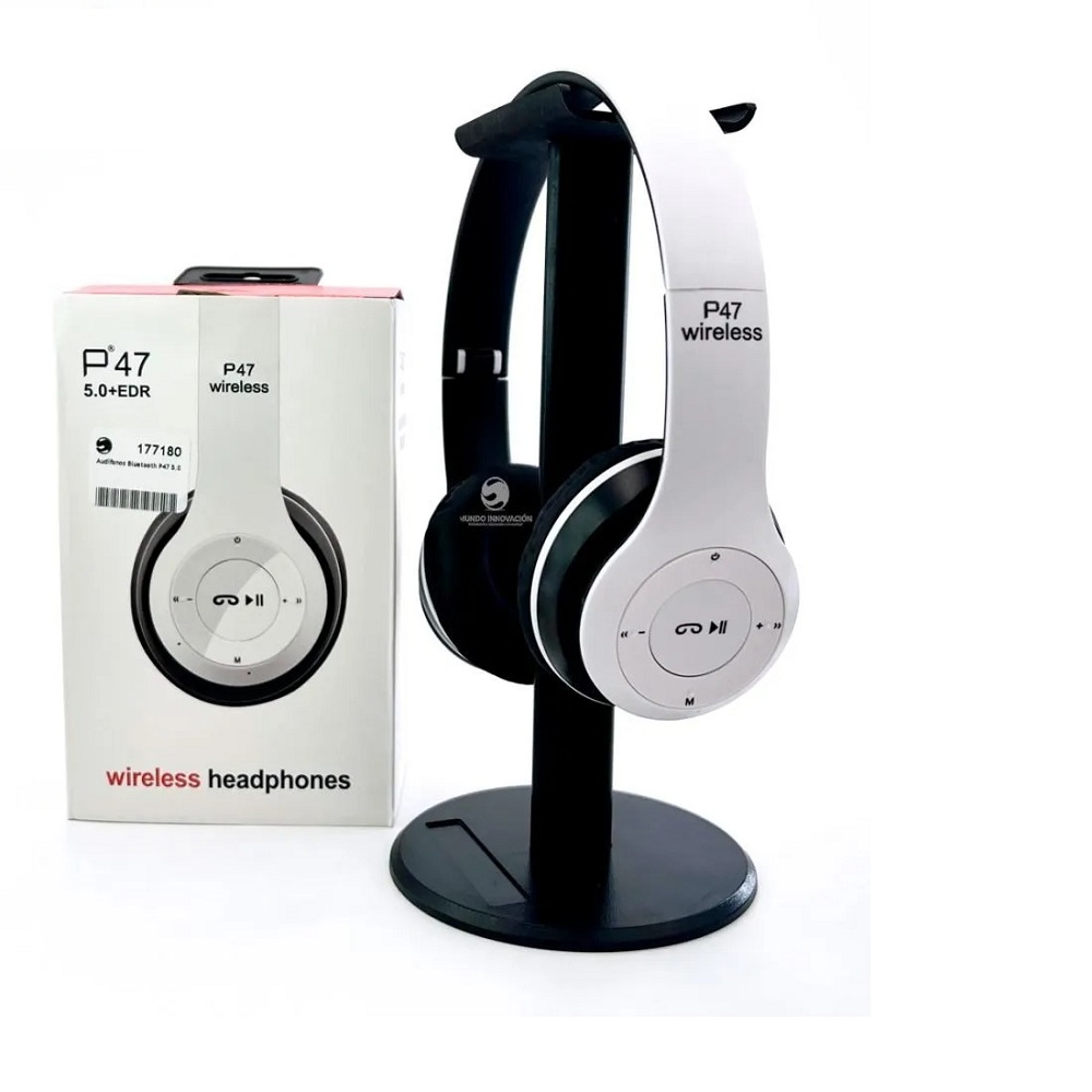 AUDIFONO DE VINCHA AURICULAR INALAMBRICO P47 AZUL - 2