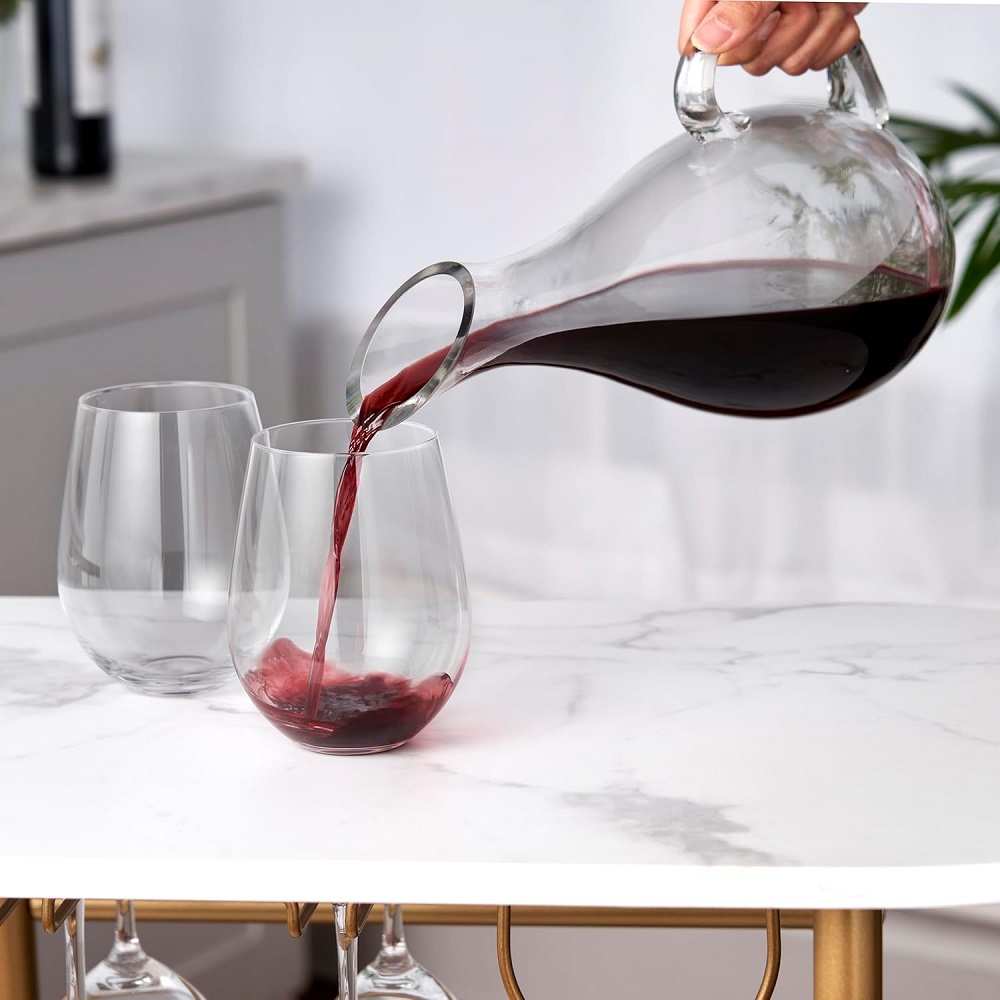 DECANTADOR DE VINO INCLINADO JARRA DE 1 LITRO - 3