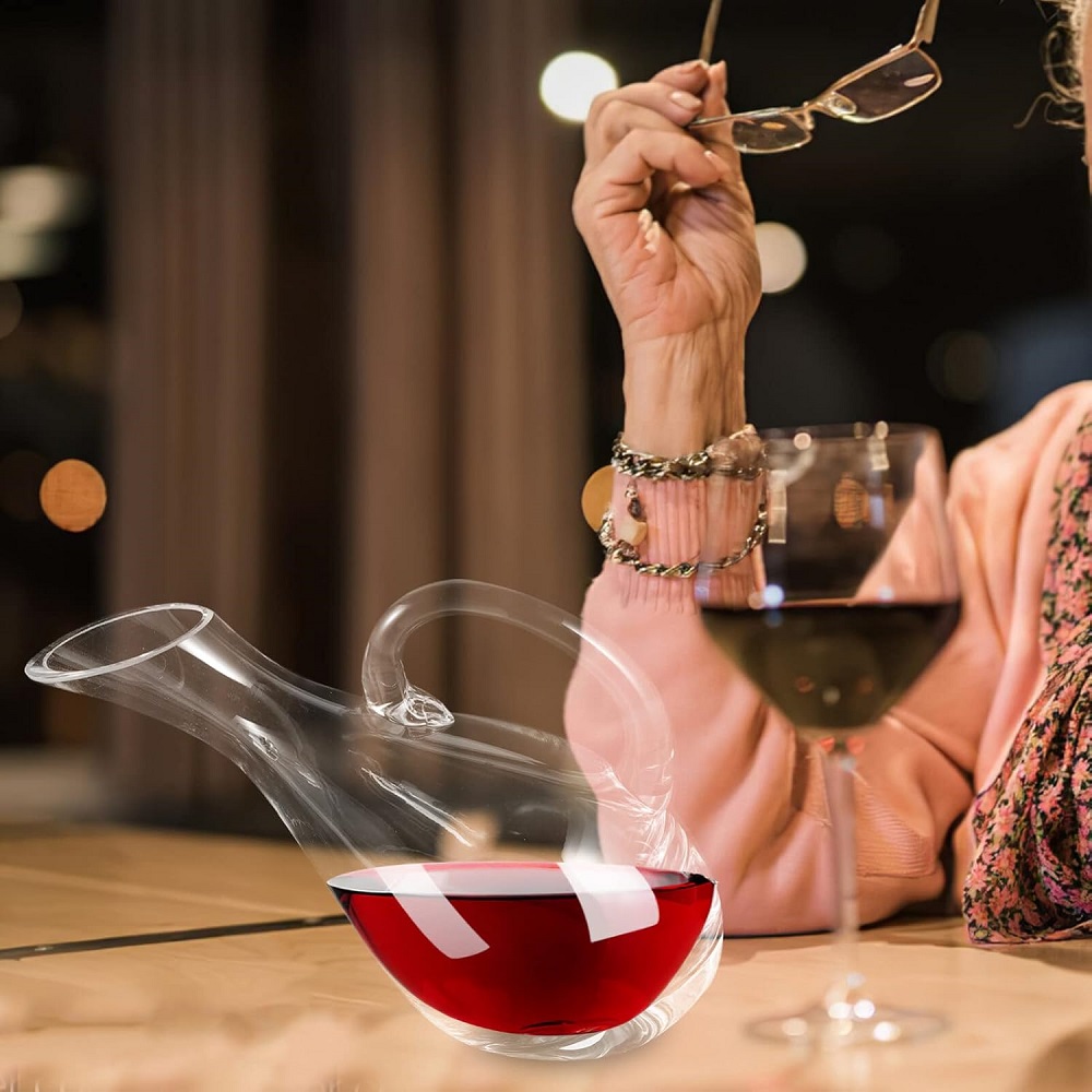 DECANTADOR DE VINO INCLINADO JARRA DE 1 LITRO - 4