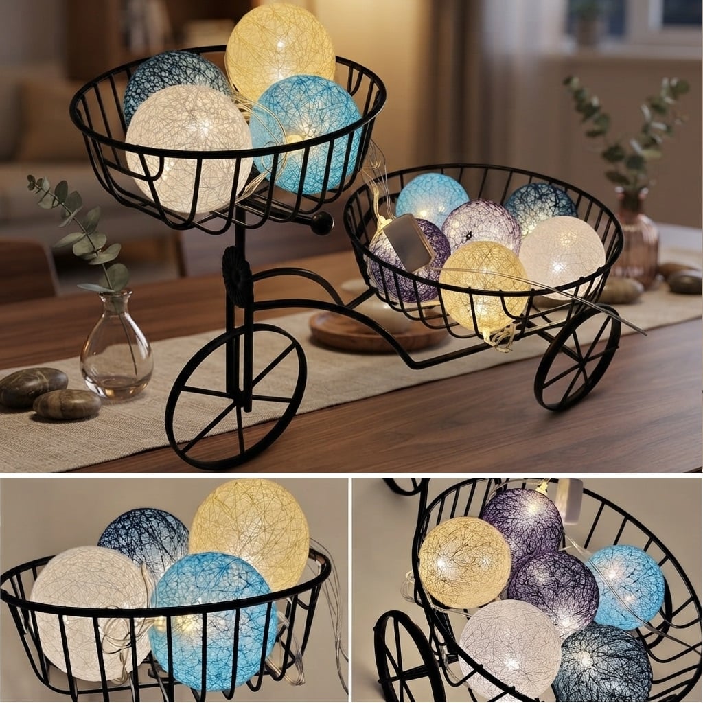 Decoración de Mesa con Luces  y Triciclo Multifuncional - 1