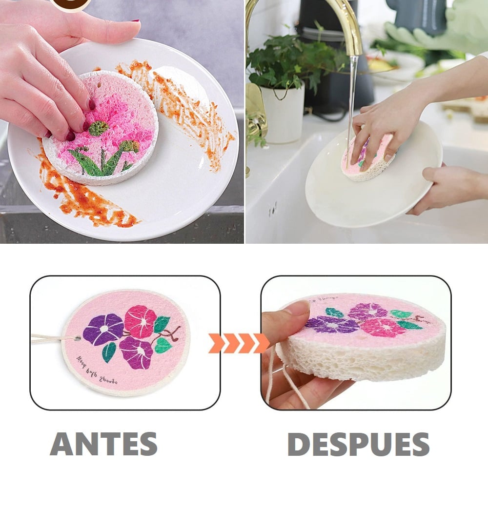 ESPONJA DE BAMBU PARA LAVAR PLATOS SET DE 6 - 4