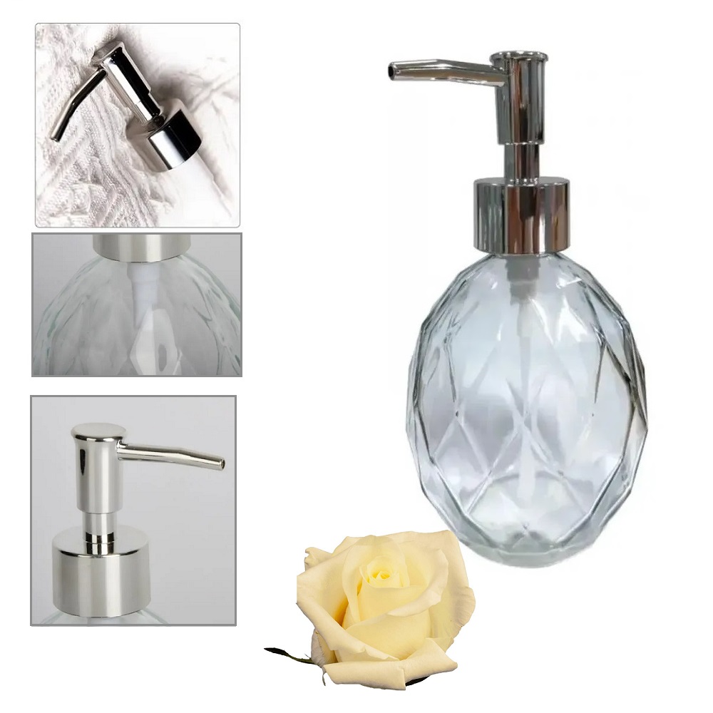 SET DE 2 DISPENSADOR DE JABON FRASCO DE VIDRIO 400ML - 3