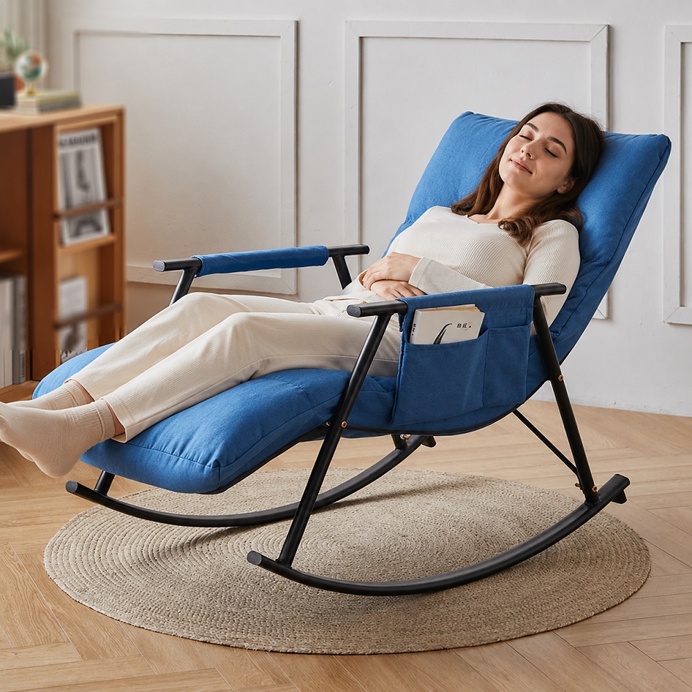 SILLON MECEDORA RECLINABLE SILLA TURBONA PARA TERRAZA NARANJA - 1