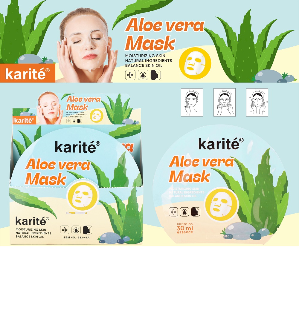 MASCARILLA FACIAL ALOE VERA KARITÉ NATURAL 5UNID - 3