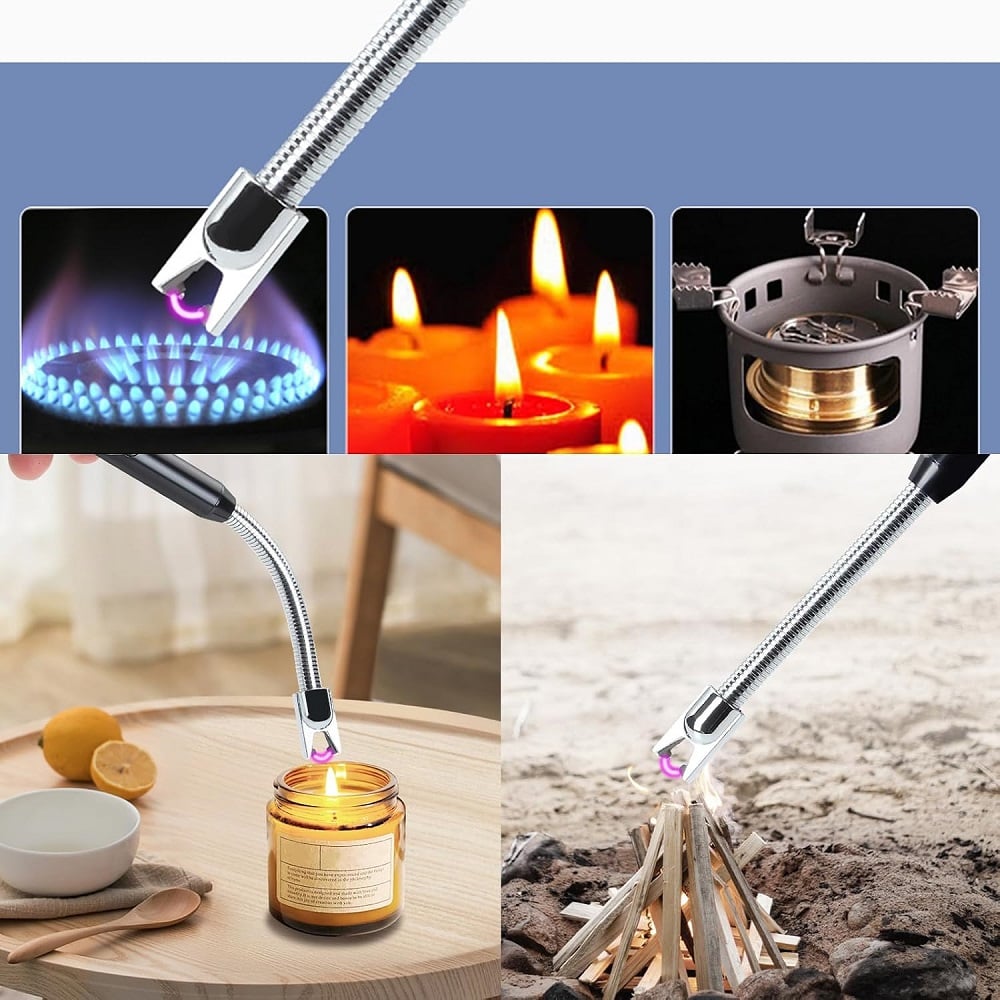 SET DE 2 ENCENDEDORES ELÉCTRICOS DE COCINA RECARGABLE USB - 2