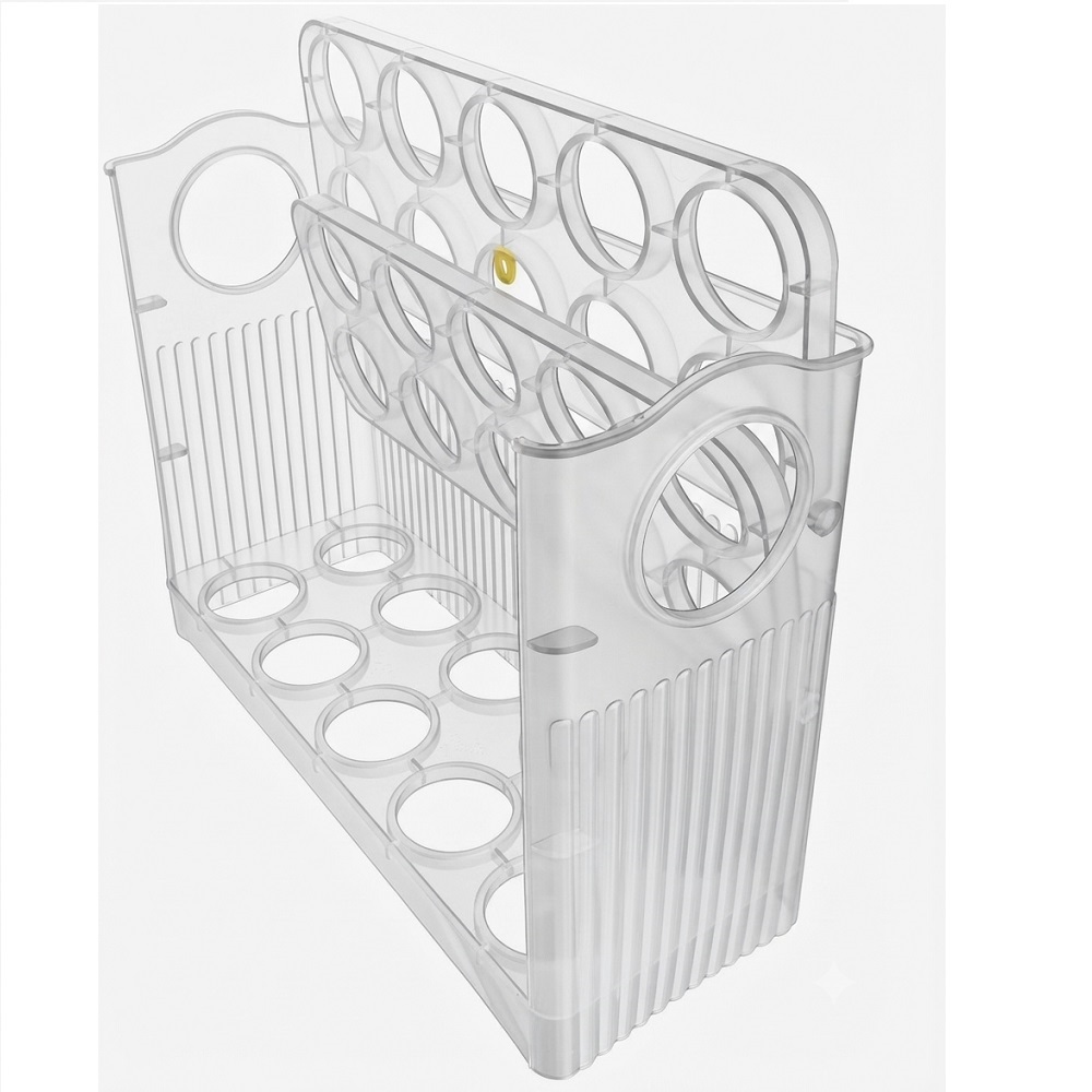PORTA HUEVOS ORGANIZADOR ACRILICO DE 3 NIVELES 30 HUEVOS BLANCOS - 1