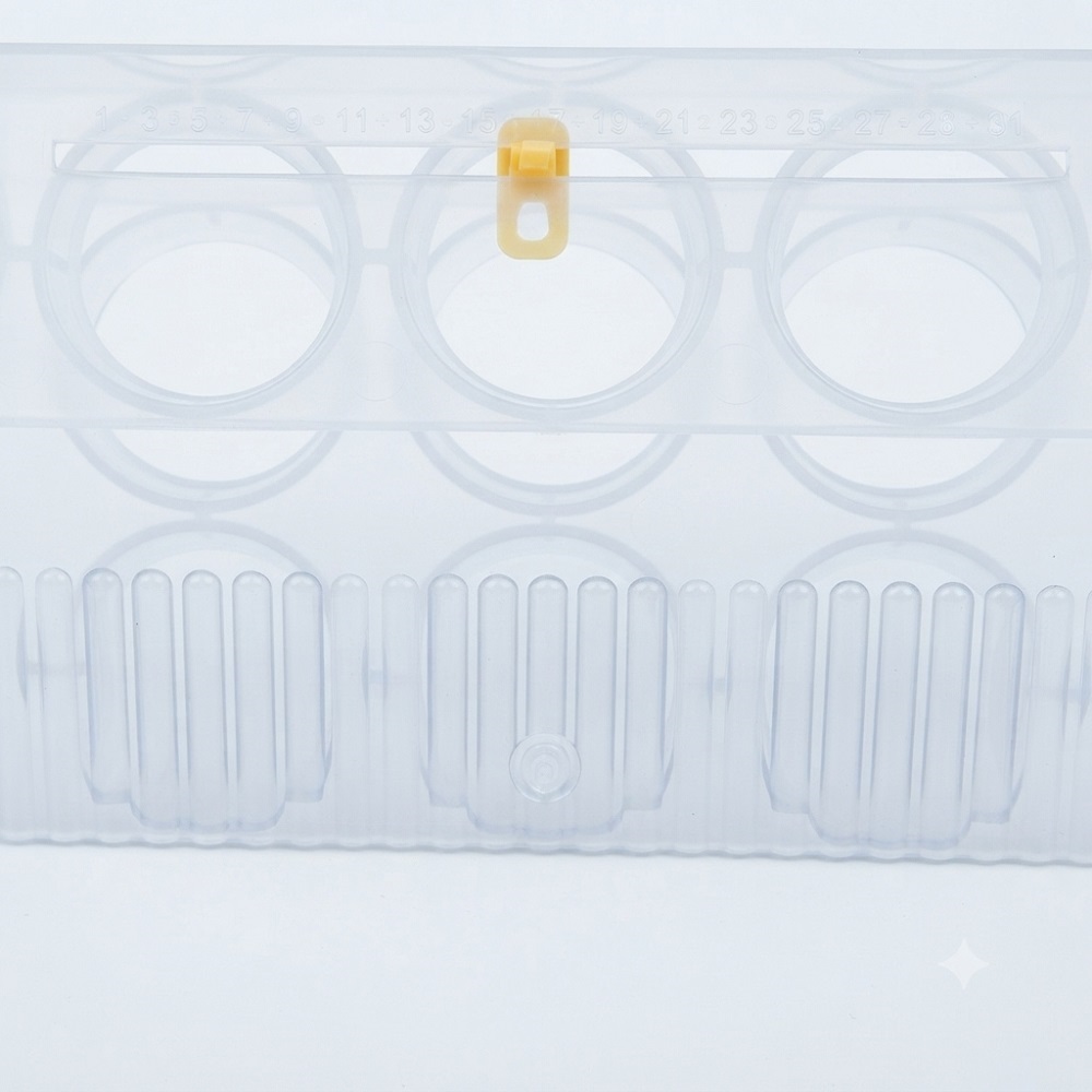 PORTA HUEVOS ORGANIZADOR ACRILICO DE 3 NIVELES 30 HUEVOS BLANCOS - 3