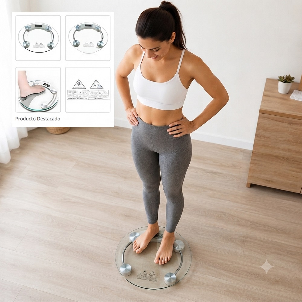 BALANZA DIGITAL BÁSCULA DE PESO CORPORAL MAX 180 KG - 3