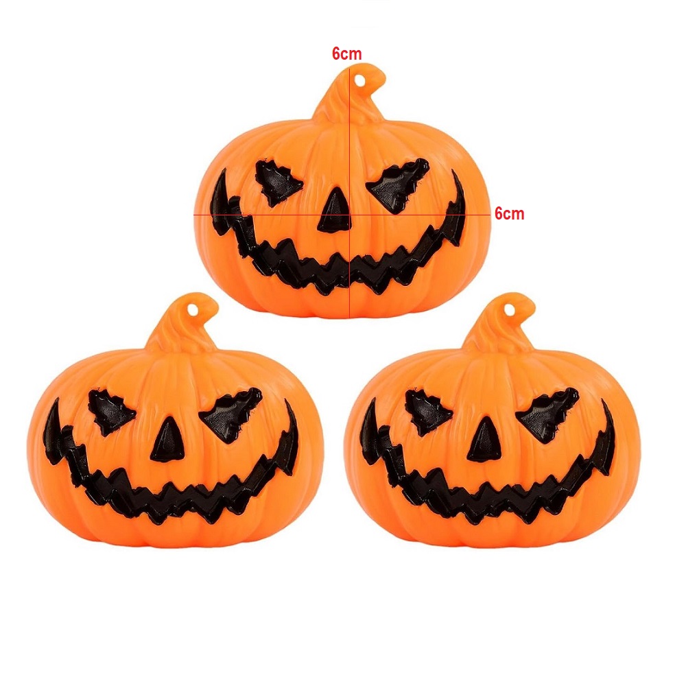 SET DE 5 LUCES DECORATIVAS MINI CALABAZAS A PILA PARA HALLOWEEN - 4