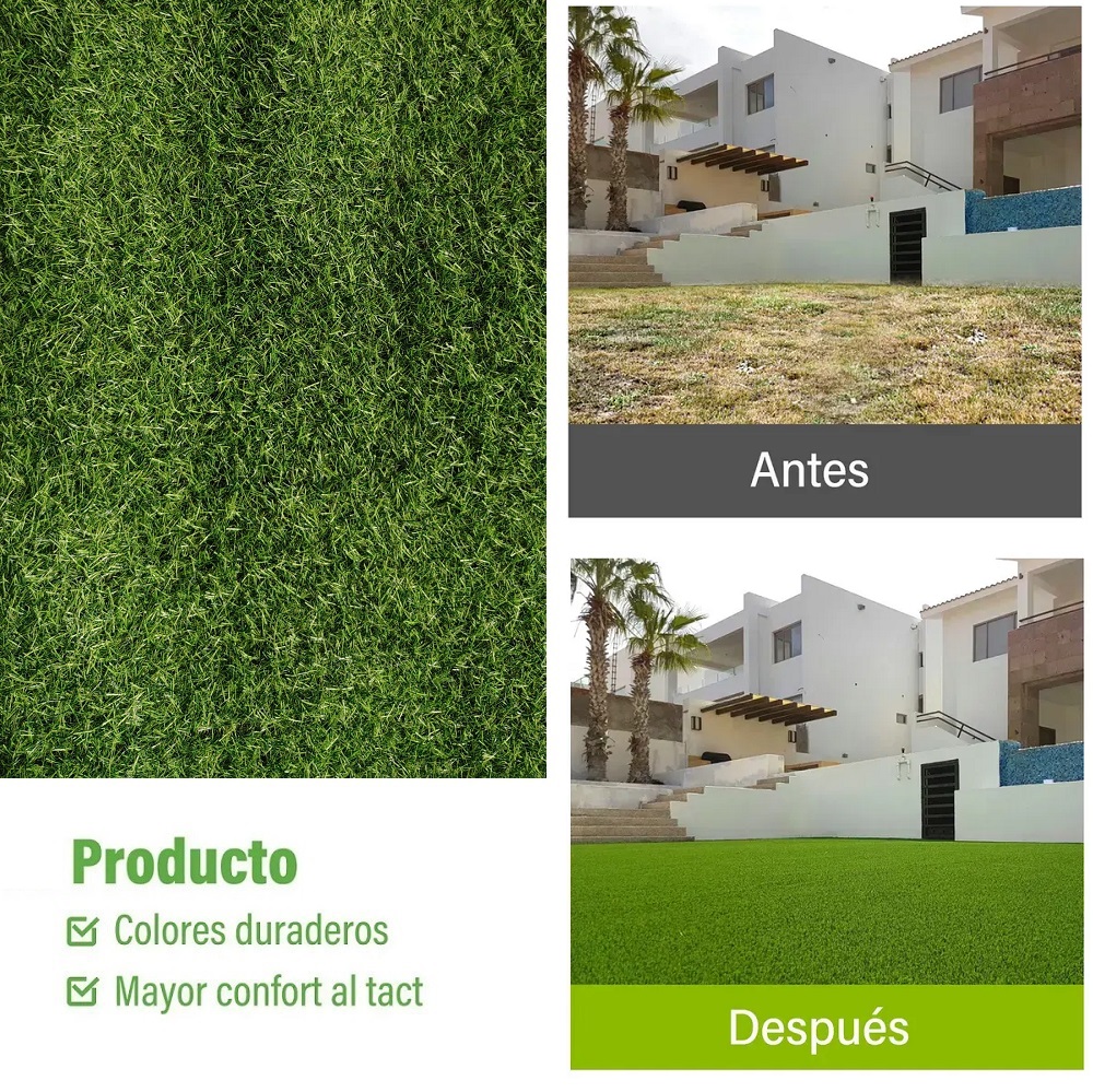 PASTO SINTÉTICO GRASS 2X4 METROS DE 25MM POR ROLLO - 3