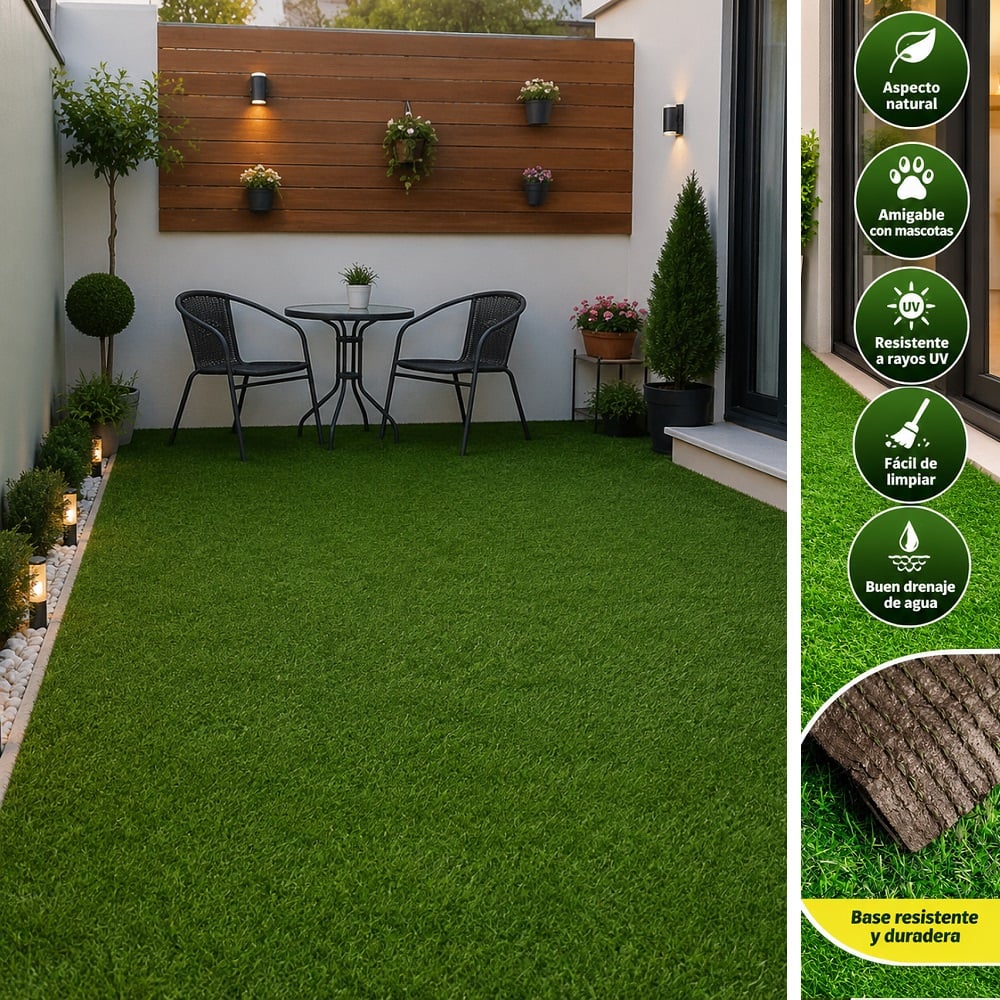 PASTO SINTÉTICO GRASS 2X2 METROS DE 25MM POR ROLLO - 2
