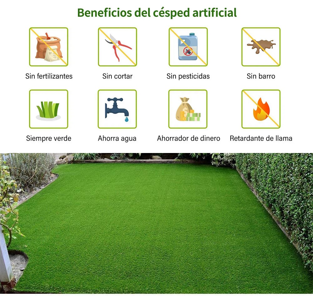 PASTO SINTÉTICO GRASS 2X2 METROS DE 25MM POR ROLLO - 4