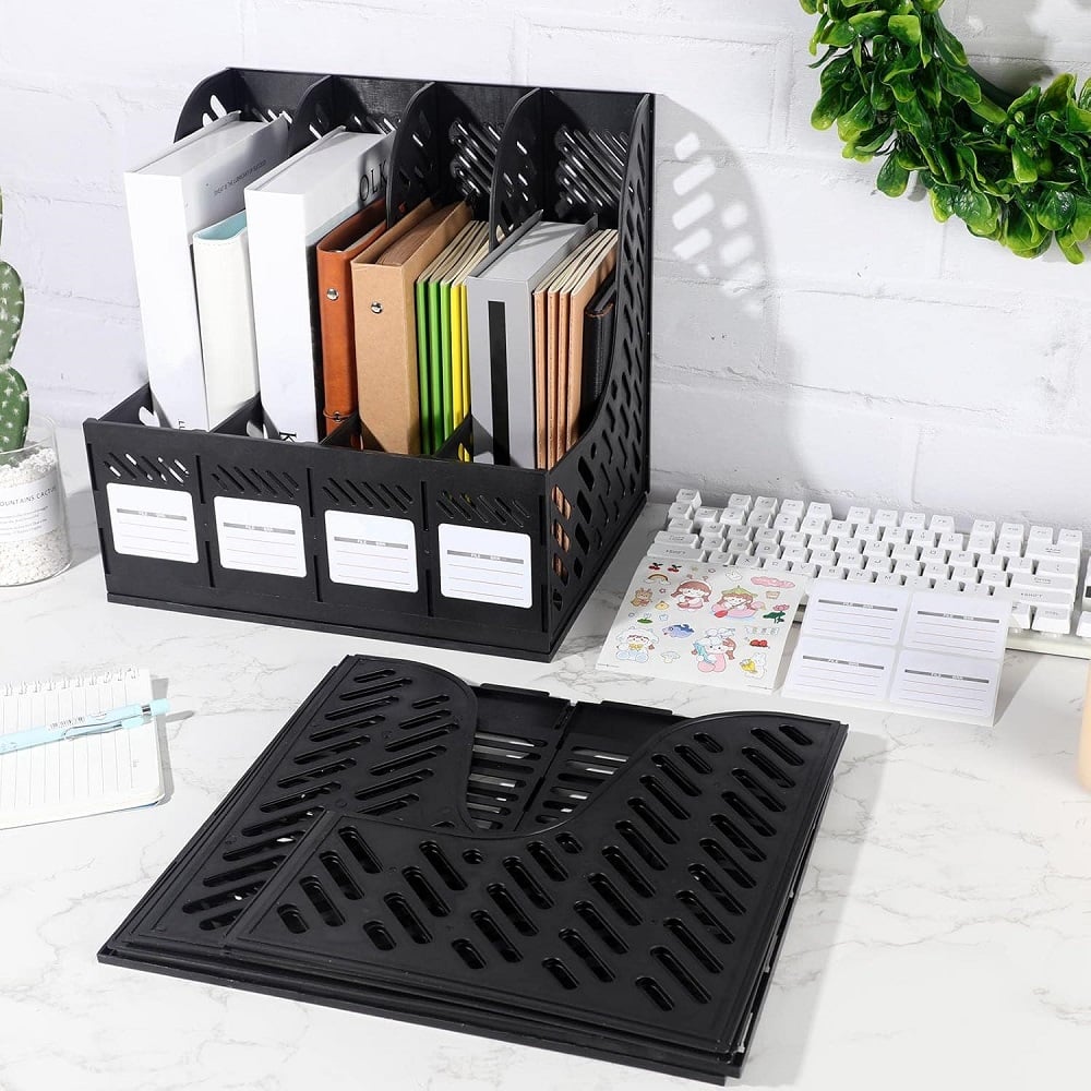 ORGANIZADOR DE ESCRITORIO 4 DIVISIONES PORTA DOCUMENTOS PARA OFICINA - 3