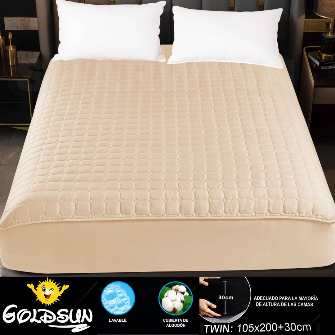 PROTECTOR IMPERMEABLE PARA COLCHON COBERTOR DE 1.5PLAZAS TWIN - 1