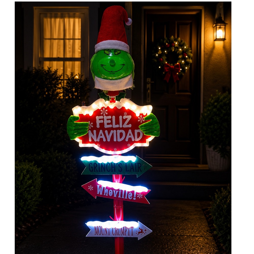 LETREROS CON LUCES GRINSH DECORACIÓN NAVIDEÑA DE ENTRADA - 2
