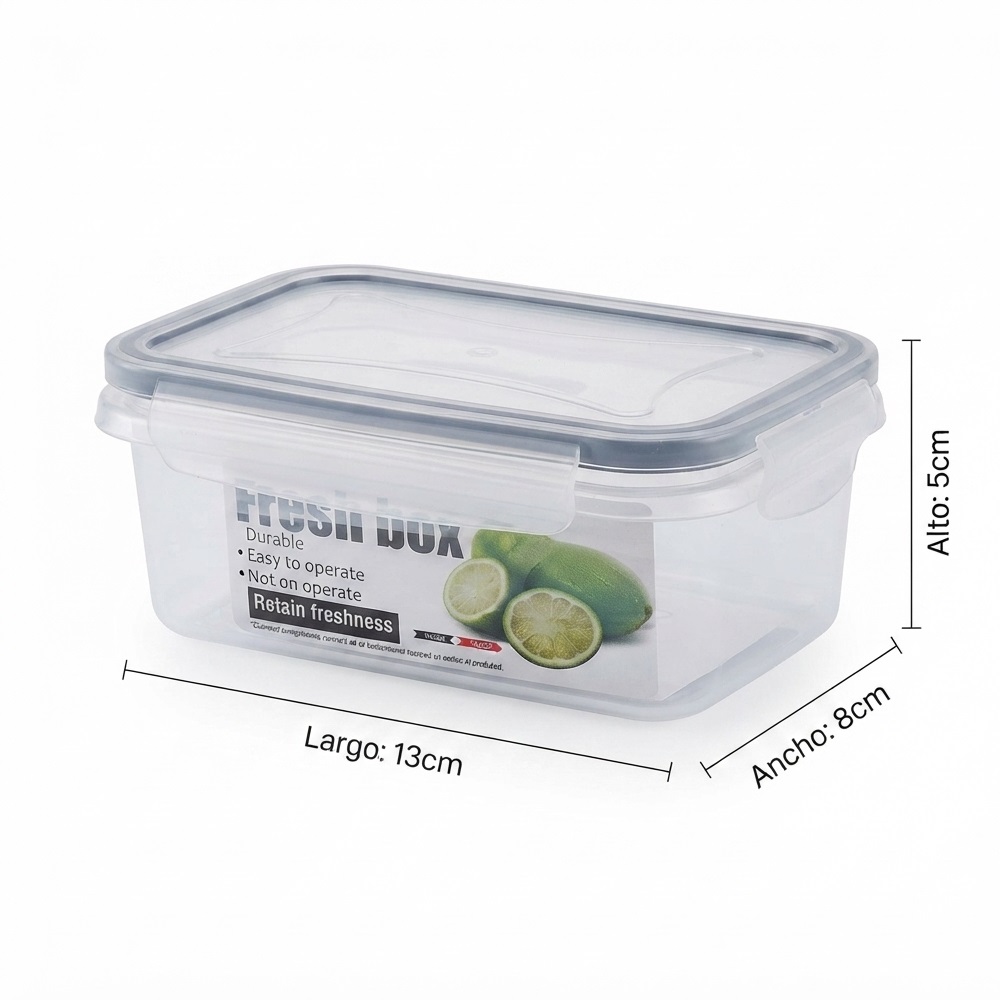 JUEGO DE 3 TAPERS PLÁSTICOS PEQUEÑOS CON TAPA 240ML - 4