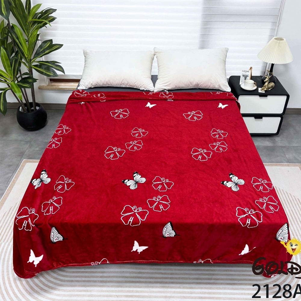 MANTA PIEL DE DURAZNO ESTAMPADA 800GR DE 2 PLAZAS - 1