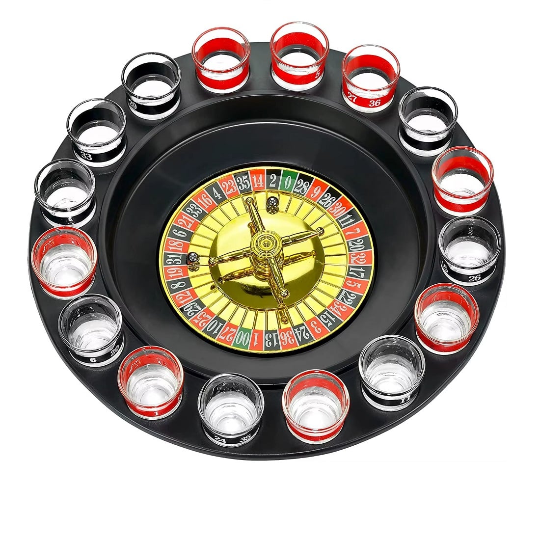 JUEGO DE MESA DRINKING RULETA CON 16 VASOS PARA SHOTS 30CM - 3