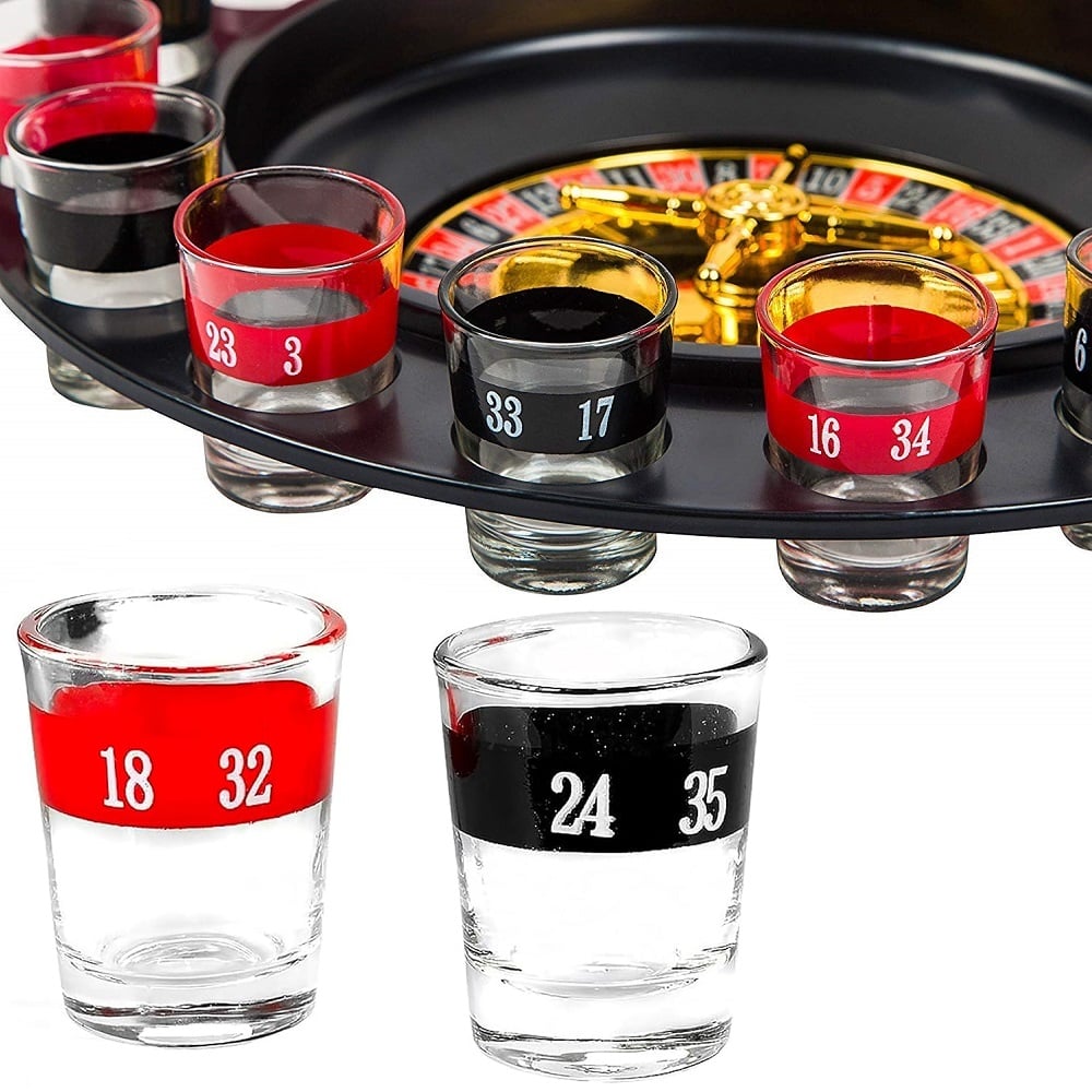 JUEGO DE MESA DRINKING RULETA CON 16 VASOS PARA SHOTS 30CM - 4
