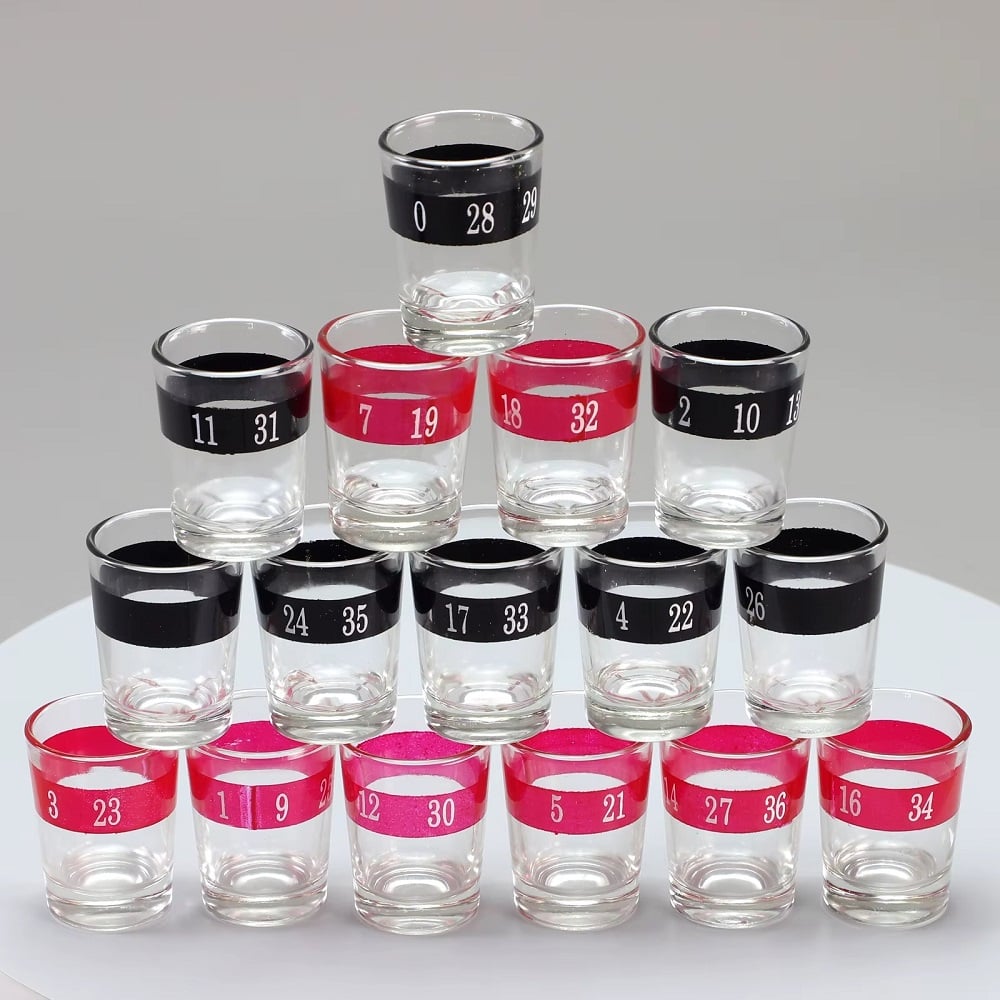 JUEGO DE MESA DRINKING RULETA CON 16 VASOS PARA SHOTS 30CM - 5