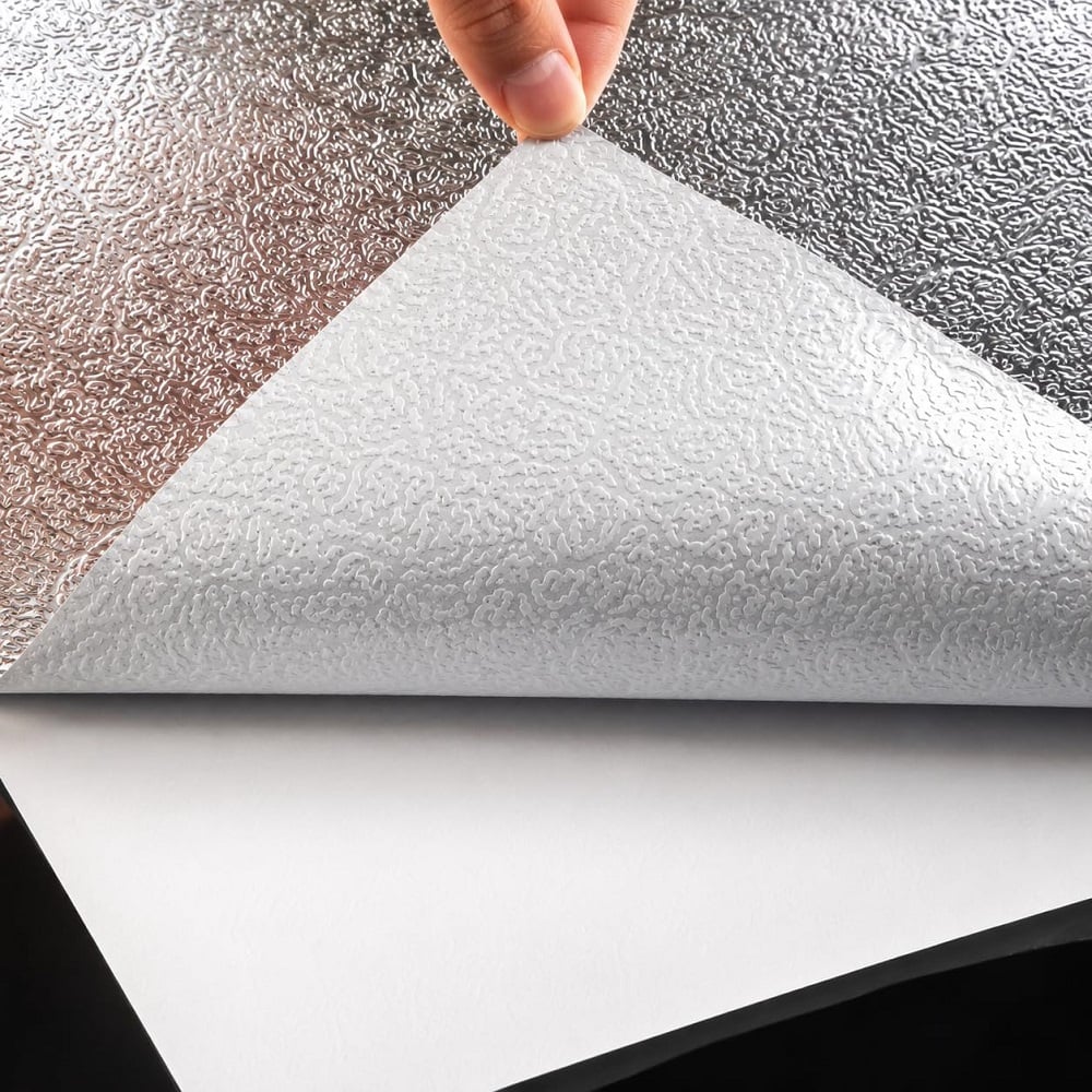 PAPEL ALUMINIO ADHESIVO PARA PEGAR EN LA PARED 3MTS X 40CM SET DE 3 - 4