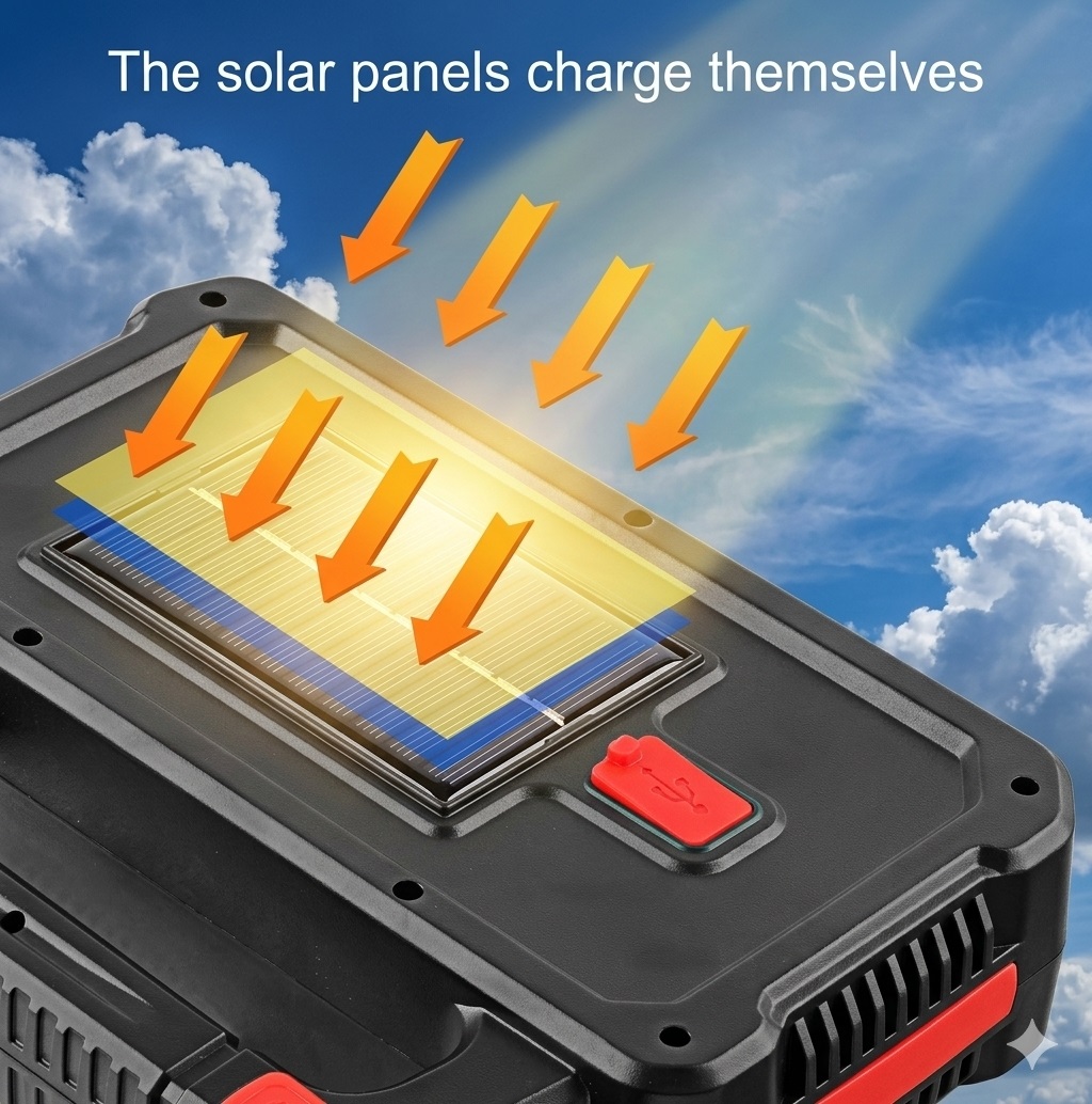LAMPARA PORTATIL MULTIFUCIONAL LINTERNA SOLAR - 2