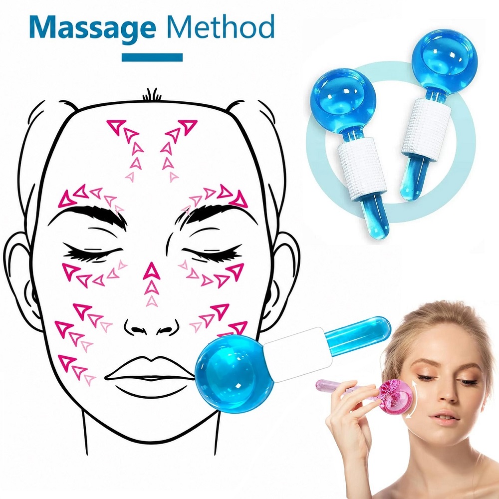 MASAJEADOR FACIAL ICE GLOBE BOLAS DE CRISTAL CAJA DE 1 PAR - 2