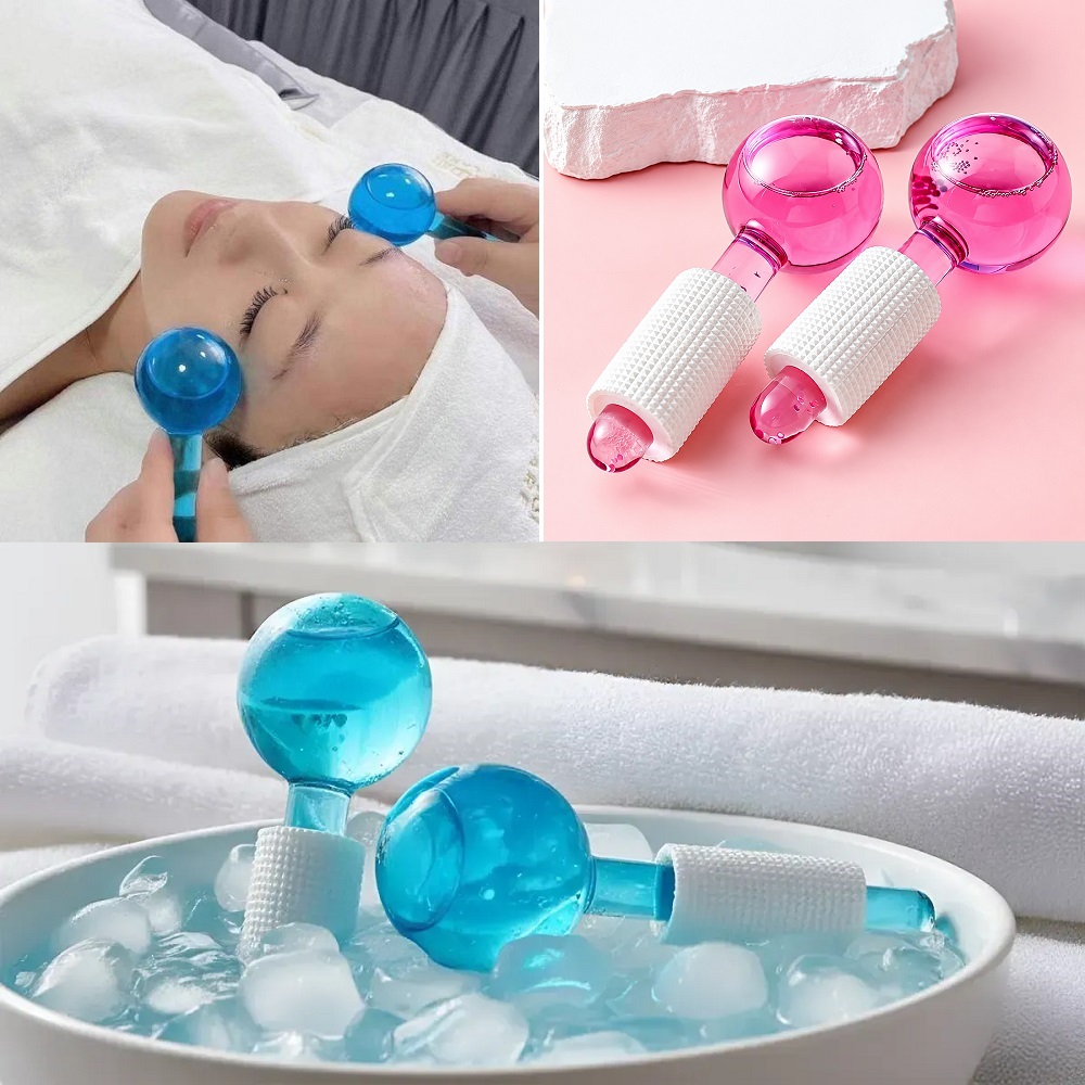 MASAJEADOR FACIAL ICE GLOBE BOLAS DE CRISTAL CAJA DE 1 PAR - 5