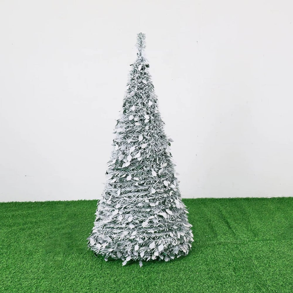 ARBOL NAVIDEÑO PLEGABLE NEBADO 150CM ARBOL DE PISO - 3