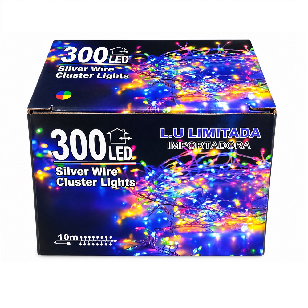 TIRA DE LUCES MULTICOLOR ALAMBRE FLEXIBLE 300 LEDS - 3