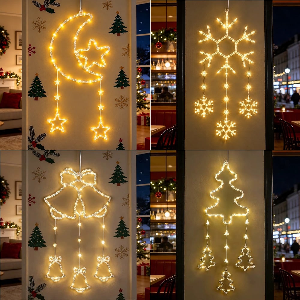 LUCES LED DECORATIVAS NAVIDEÑAS LUCES COLGANTES AMBAR - 1