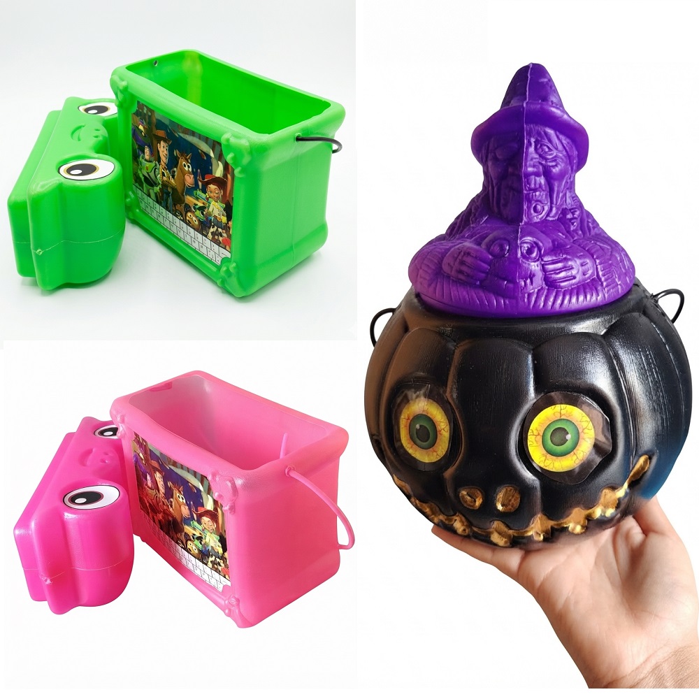 DULCERAS PARA HALLOWEEN CALABAZAS Y MAS PARA NIÑOS SET DE 3 UNID - 3