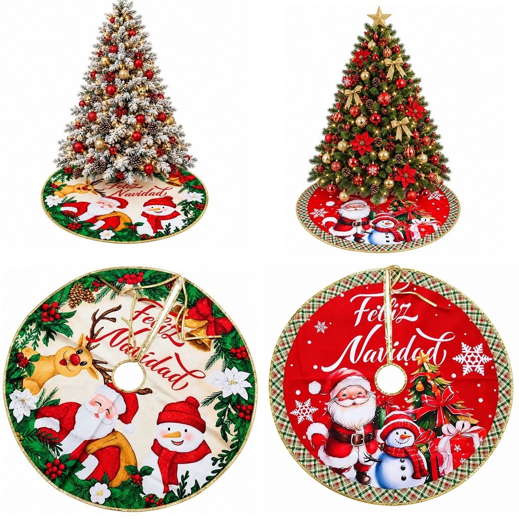 PIE DE ARBOL PISOS NAVIDEÑOS DE 80 DE DIAMETRO SET DE 2 - 3