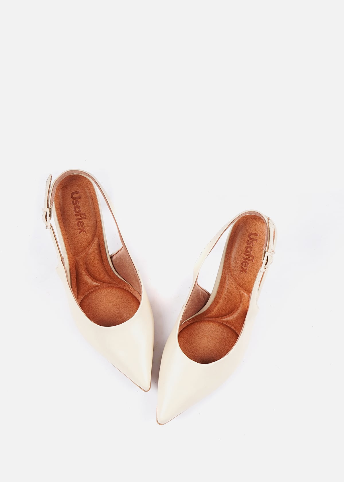 ZAPATOS CASUALES MUJER USAFLEX CUERO VAINILLA SCARPIN USA AH1910003 - 4