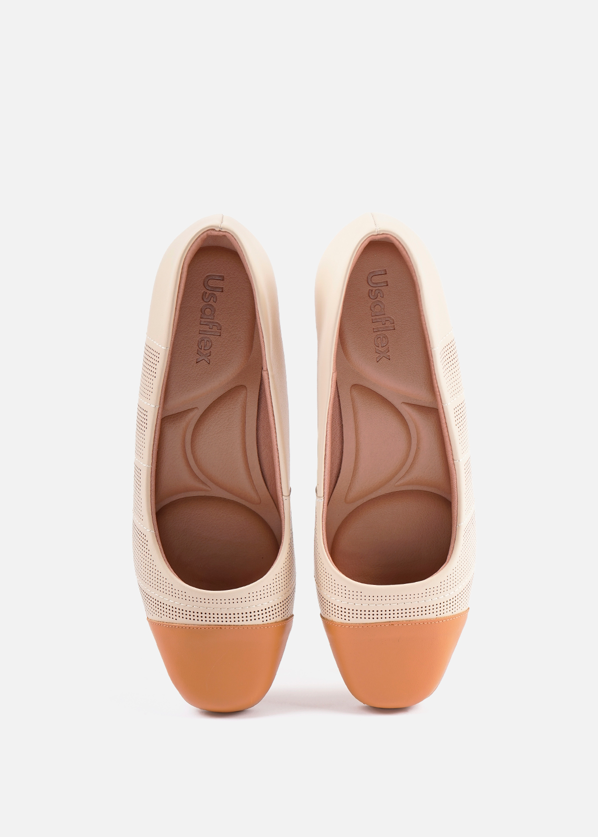 ZAPATOS CASUALES MUJER USAFLEX CUERO VAINILLA SCARPIN USA AC3217002 - 4