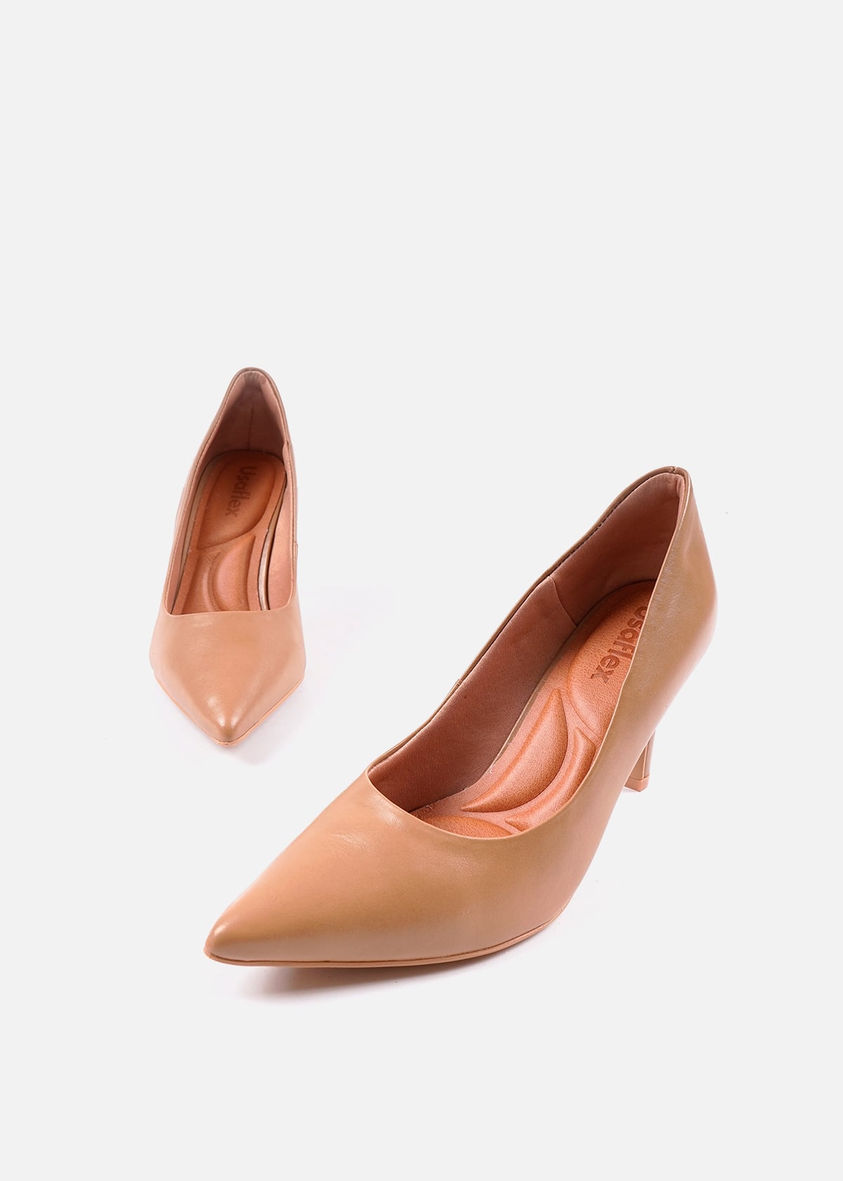 ZAPATOS CASUALES MUJER USAFLEX CUERO CAMEL SCARPIN USA AD0601031 - 3