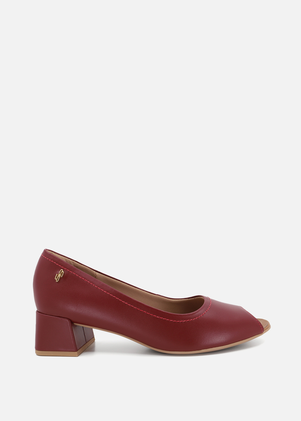 ZAPATOS CASUALES MUJER USAFLEX CUERO GUINDA PUNTA ABIERTA USA AG1613003 - 1