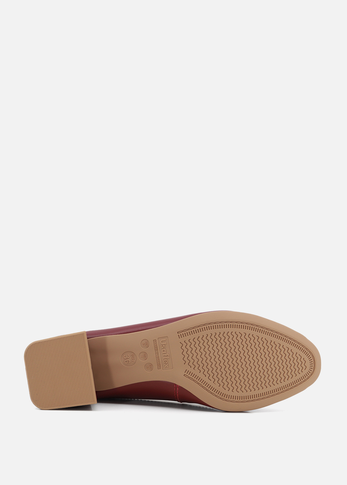 ZAPATOS CASUALES MUJER USAFLEX CUERO GUINDA PUNTA ABIERTA USA AG1613003 - 3