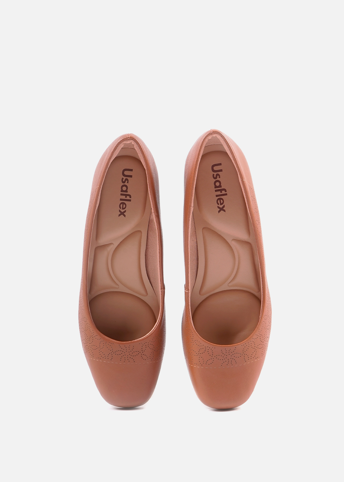 ZAPATOS CASUALES MUJER USAFLEX CUERO CANELA SCARPIN USA AJ0106004 - 4