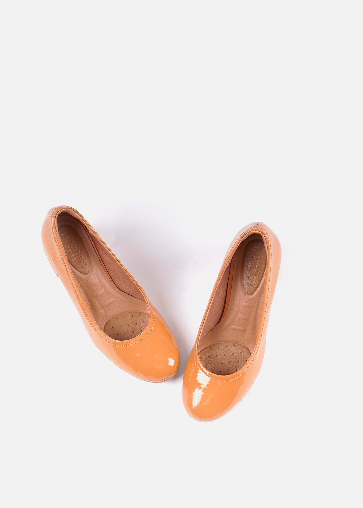 ZAPATOS CASUALES MUJER USAFLEX CUERO MOSTAZA SCARPIN USA AJ0502004 - 4