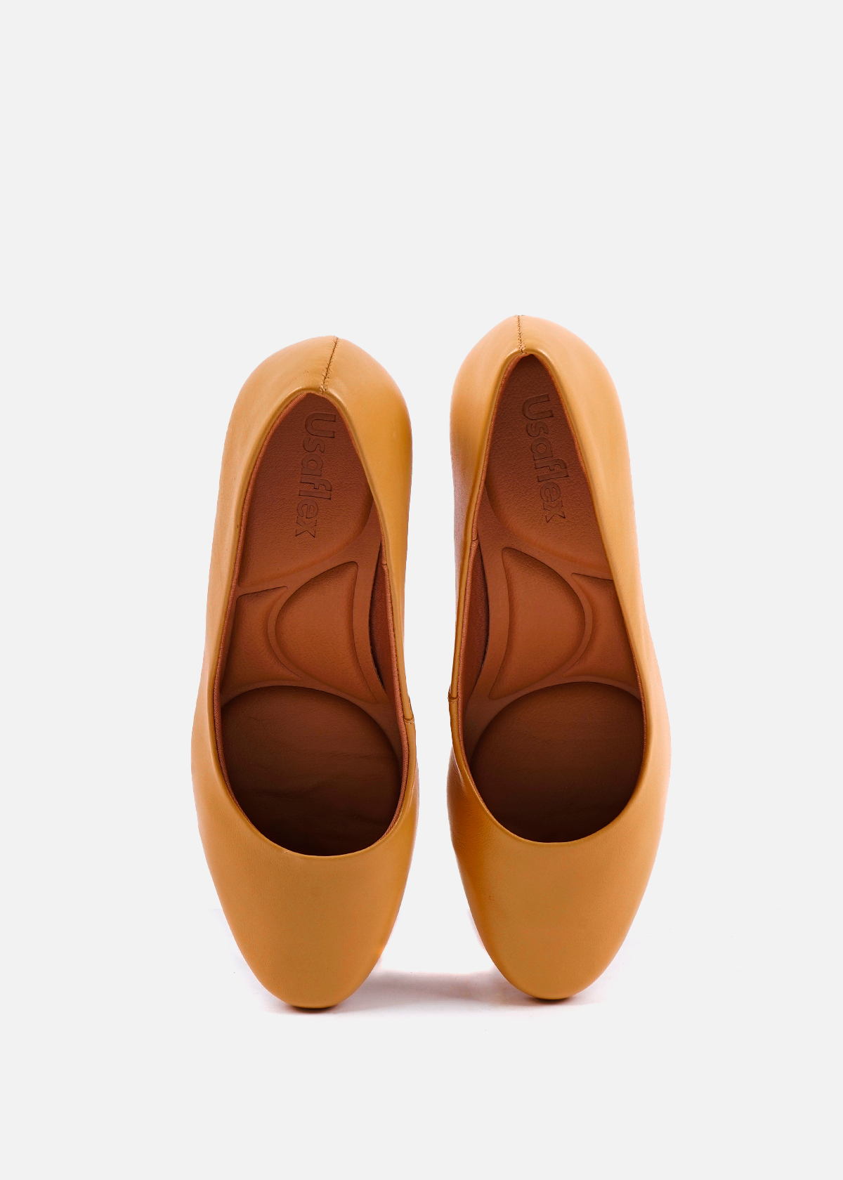 ZAPATOS CASUALES MUJER USAFLEX CUERO ALMENDRA SCARPIN USA AE1901024 - 4