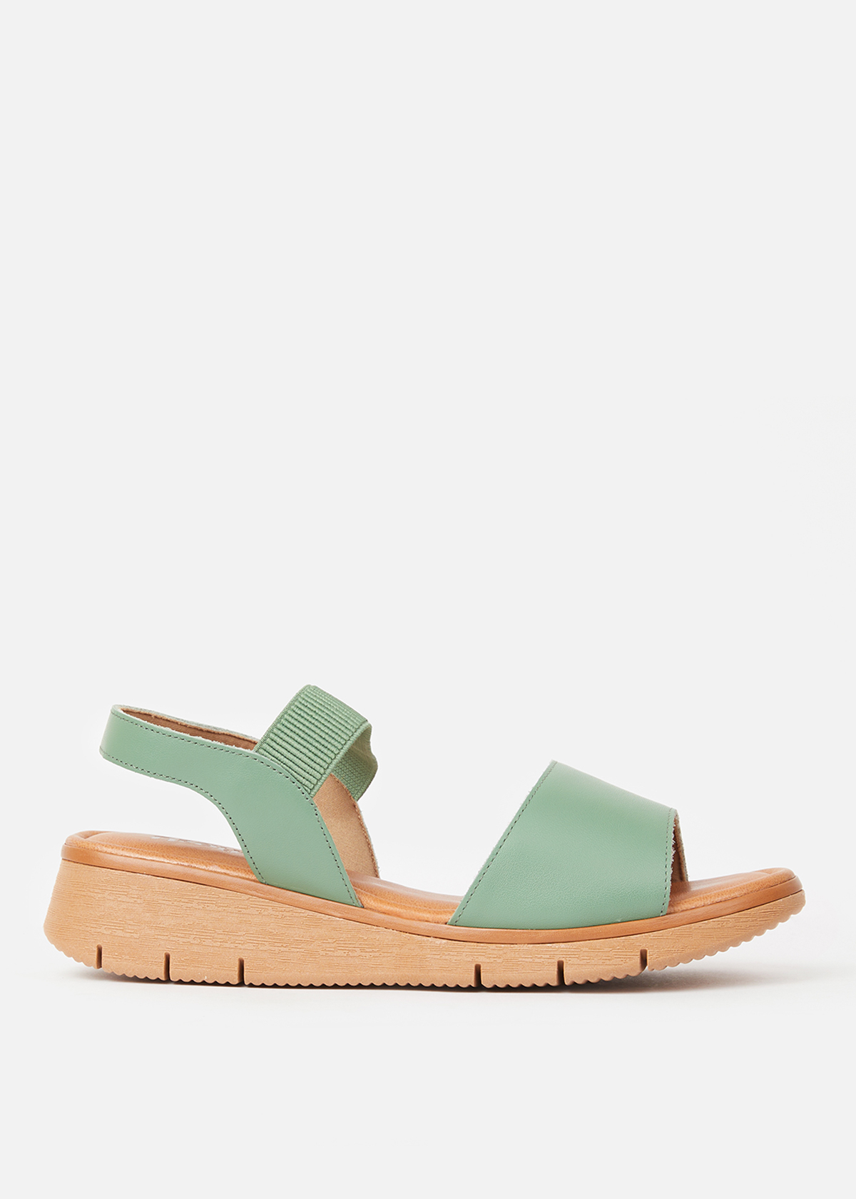 SANDALIAS MUJER USAFLEX CUERO VERDE TACÓN PLATAFORMA CON ELÁSTICO ROMERO USA AD1913ROM - 1