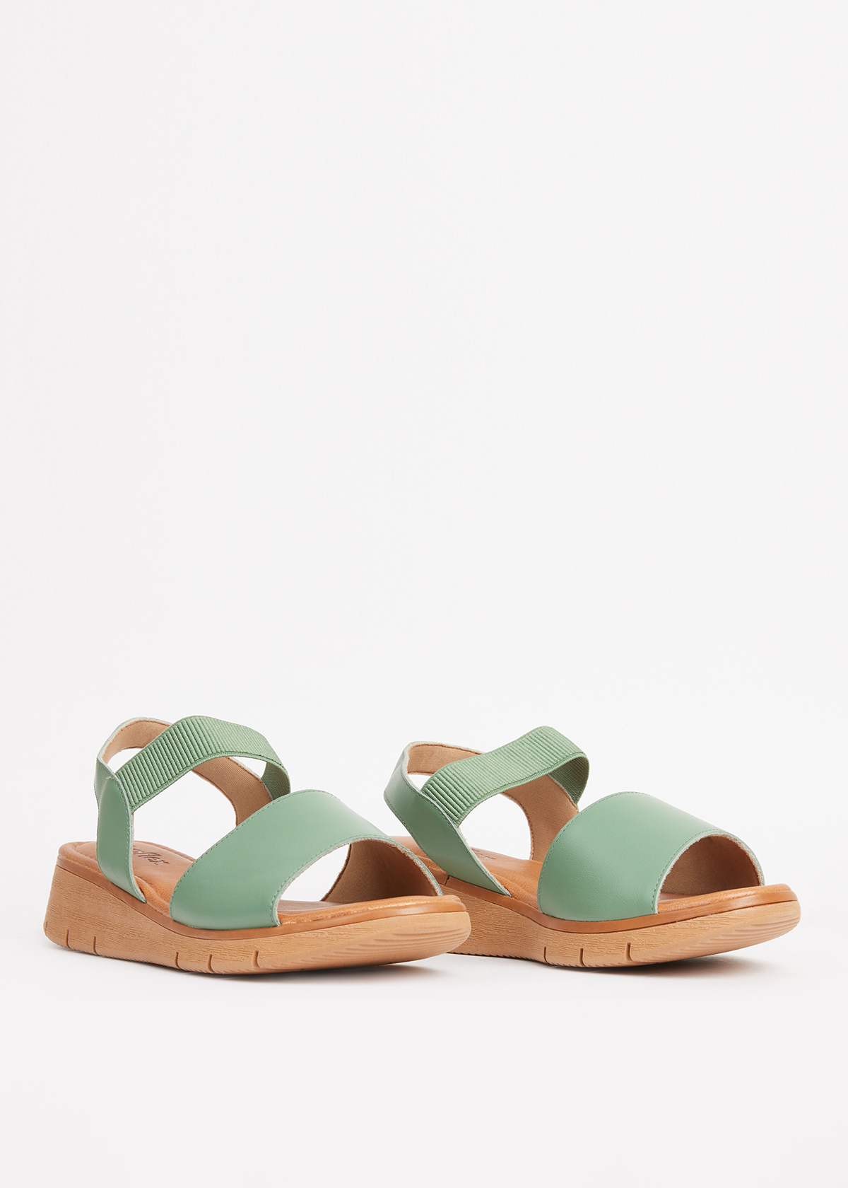 SANDALIAS MUJER USAFLEX CUERO VERDE TACÓN PLATAFORMA CON ELÁSTICO ROMERO USA AD1913ROM - 2