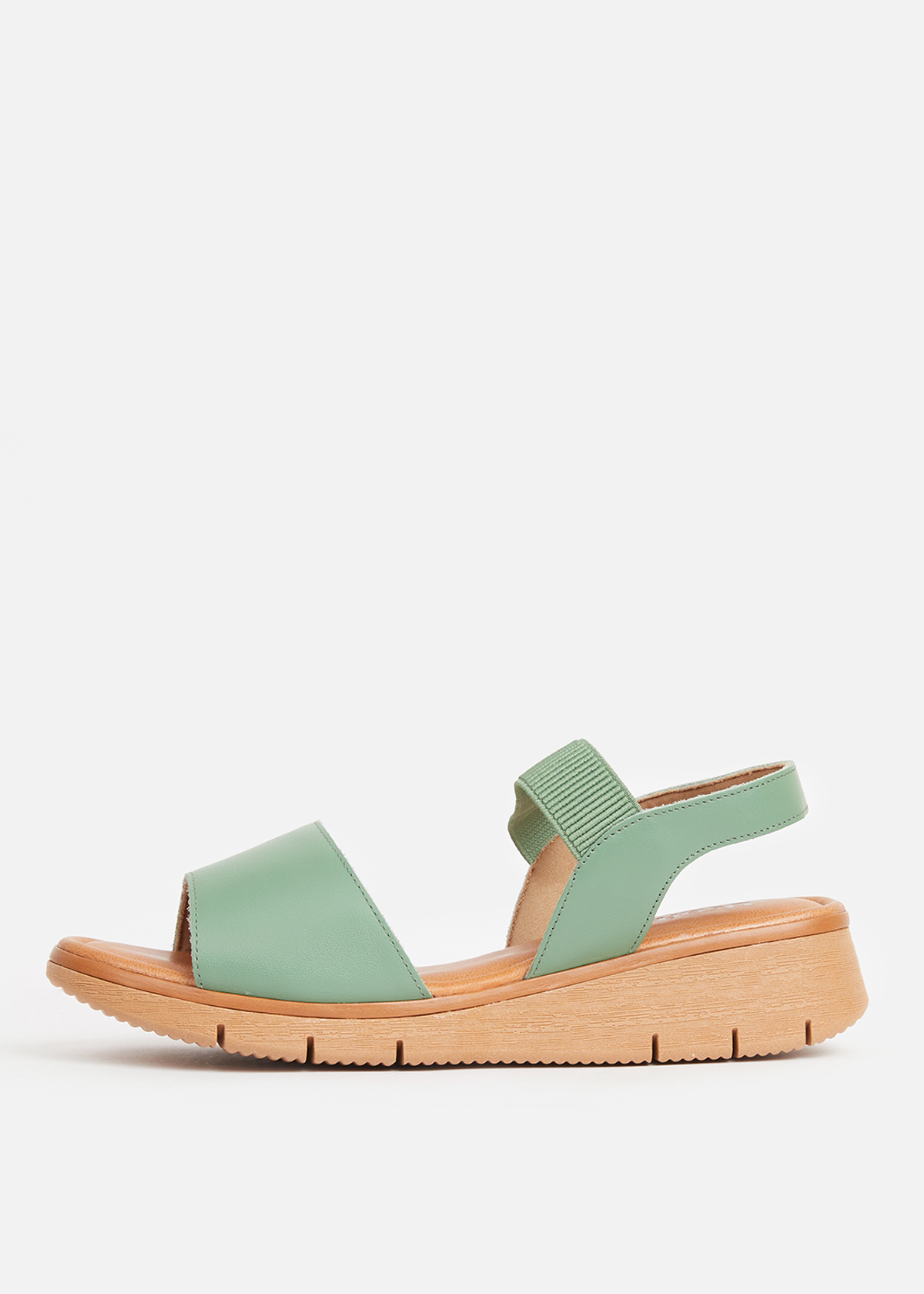 SANDALIAS MUJER USAFLEX CUERO VERDE TACÓN PLATAFORMA CON ELÁSTICO ROMERO USA AD1913ROM - 3