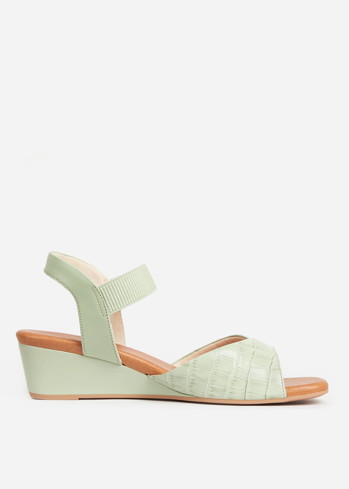 SANDALIAS MUJER USAFLEX CUERO VERDE PLATAFORMA CON ELÁSTICO USA AG3506VER - 1