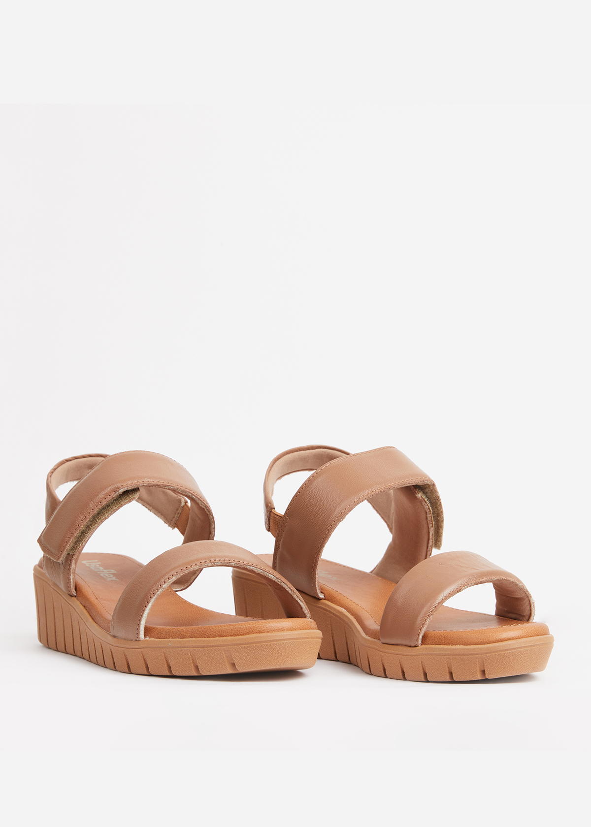SANDALIAS MUJER USAFLEX CUERO CAMEL PLATAFORMA CON FLEX CLOSE LO USA AE0509CAM - 2