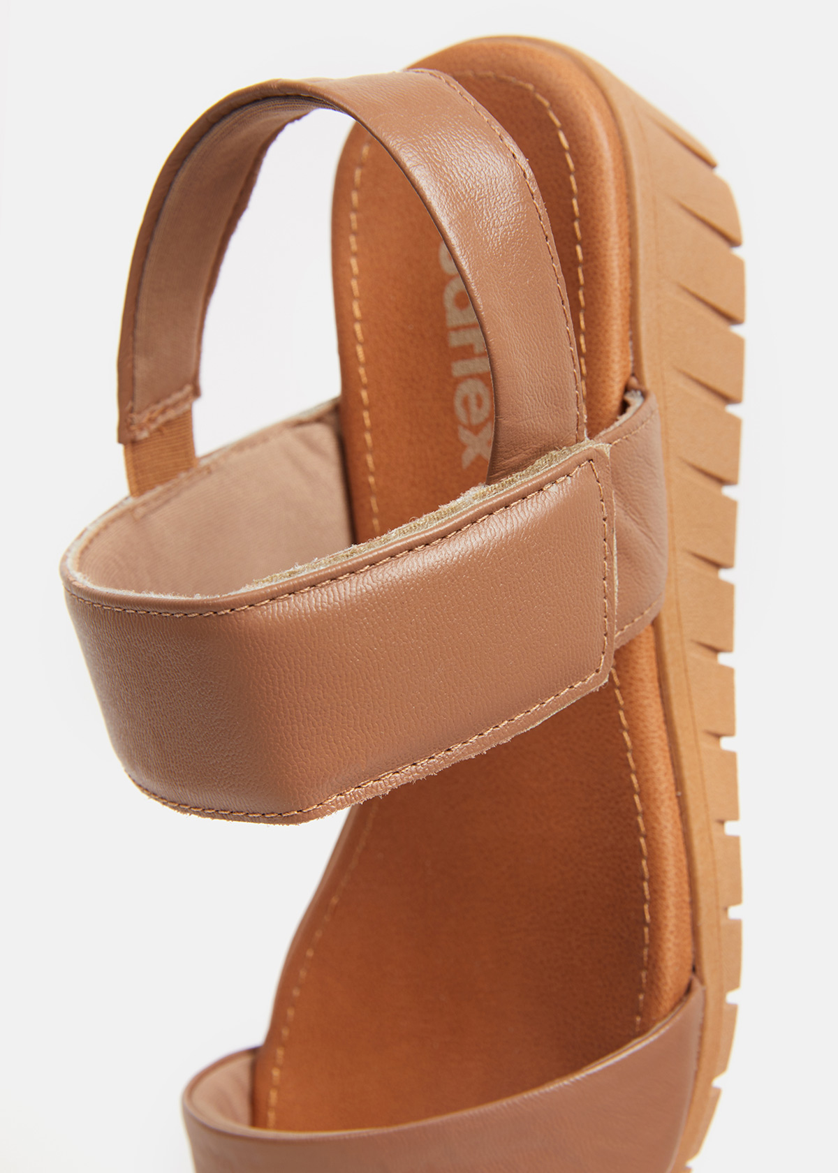 SANDALIAS MUJER USAFLEX CUERO CAMEL PLATAFORMA CON FLEX CLOSE LO USA AE0509CAM - 5