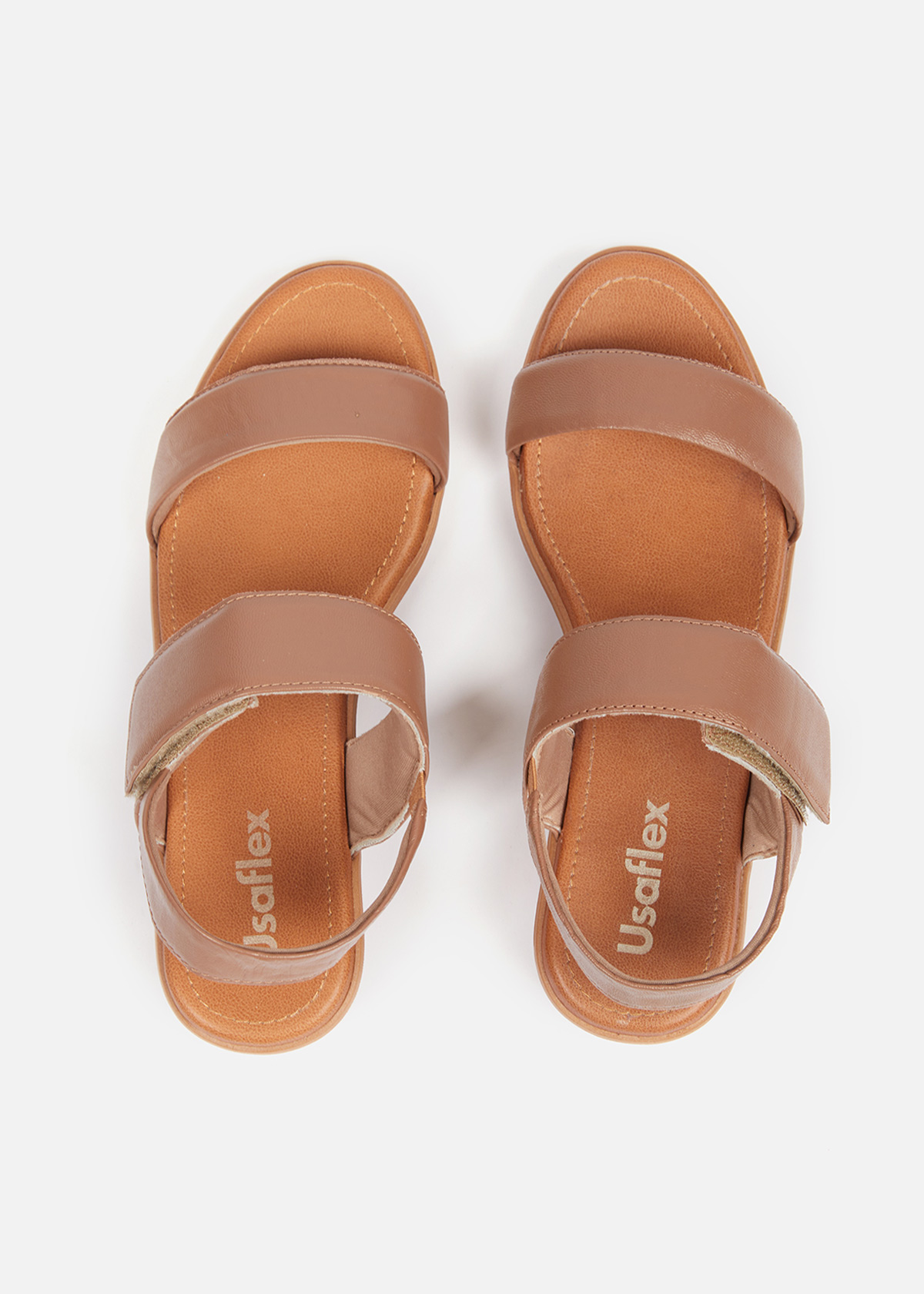 SANDALIAS MUJER USAFLEX CUERO CAMEL PLATAFORMA CON FLEX CLOSE LO USA AE0509CAM - 6
